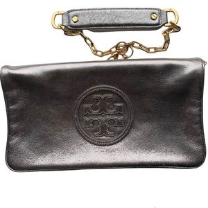Tori Burch Silver Clutch